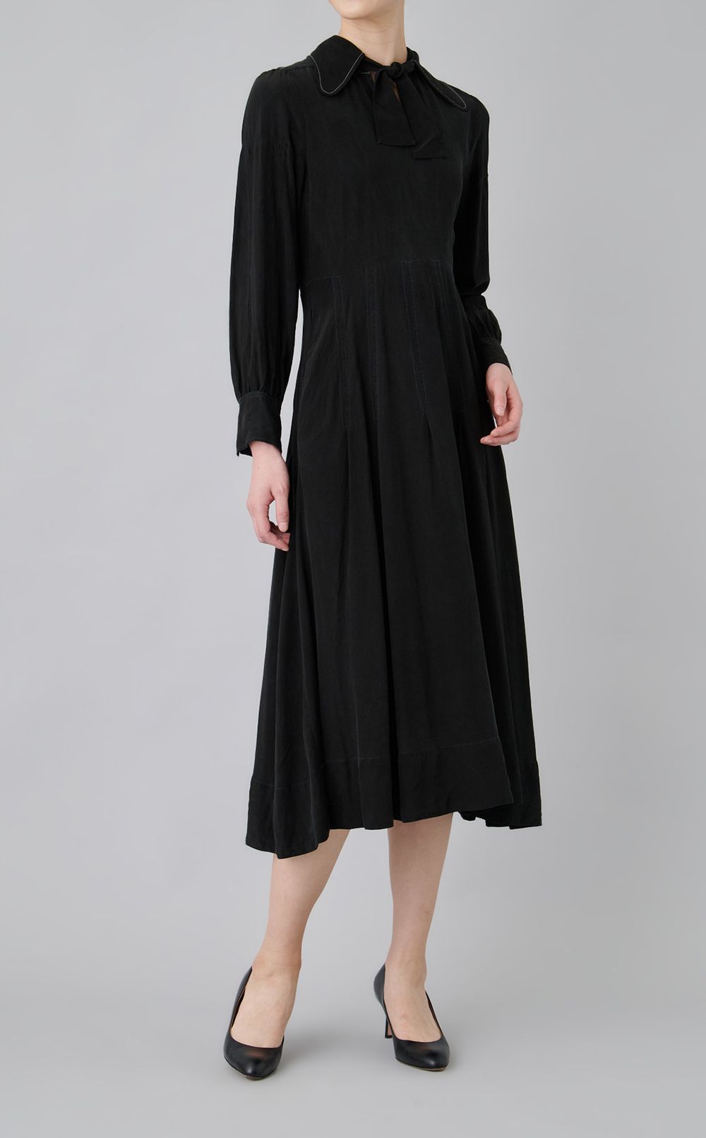 【reADdress】スキッパーロングワンピース