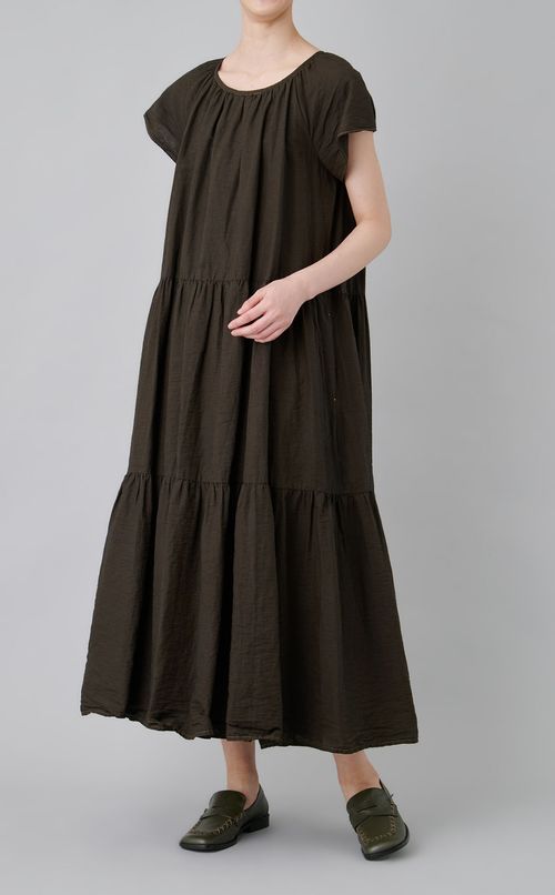 【reADdress】コットン混ティアードワンピース