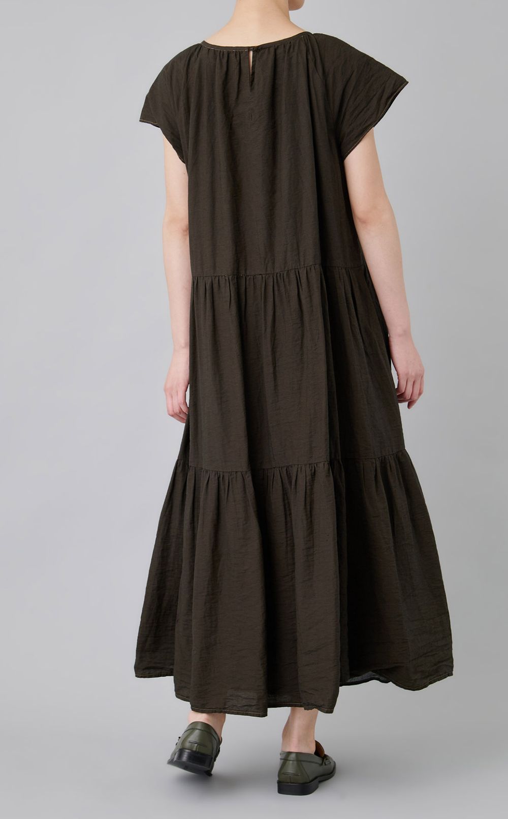 【reADdress】コットン混ティアードワンピース