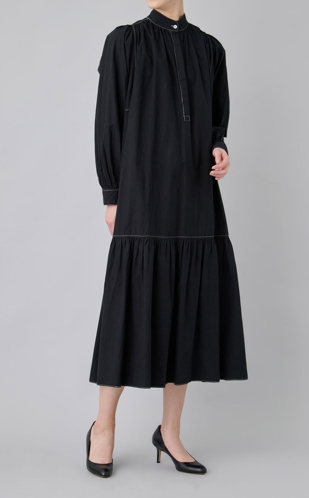 【reADdress】ロングギャザーワンピース