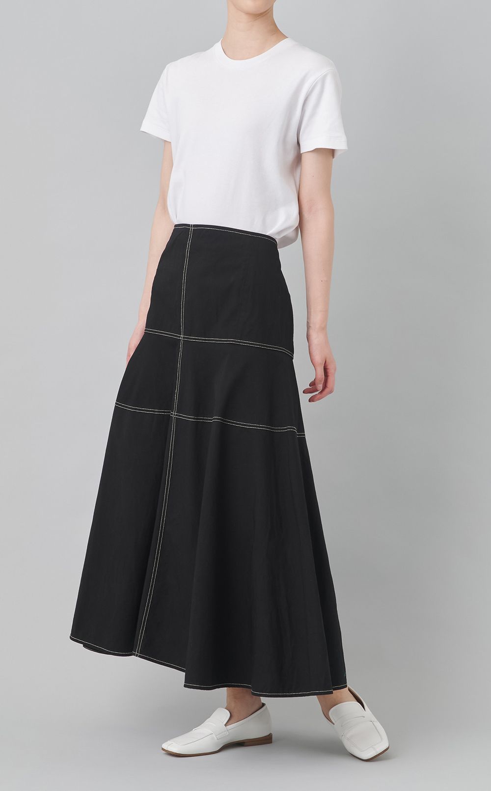 【reADdress】コットンフレアロングスカート