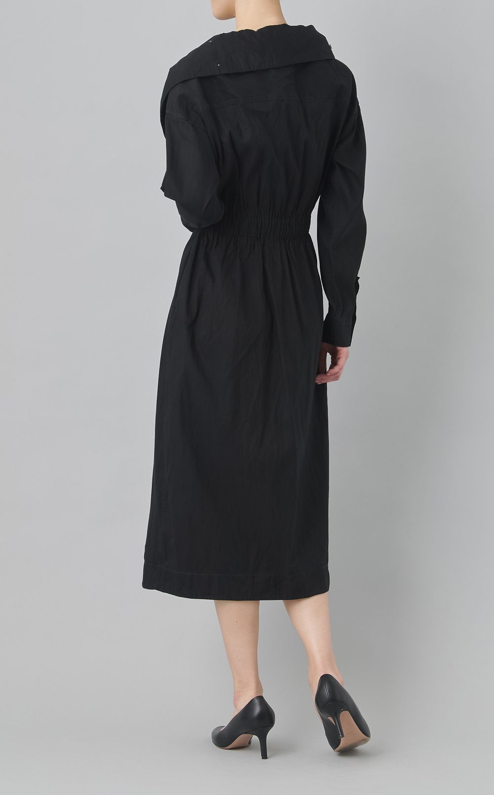 【reADdress】ギャザー入りツイルワンピース