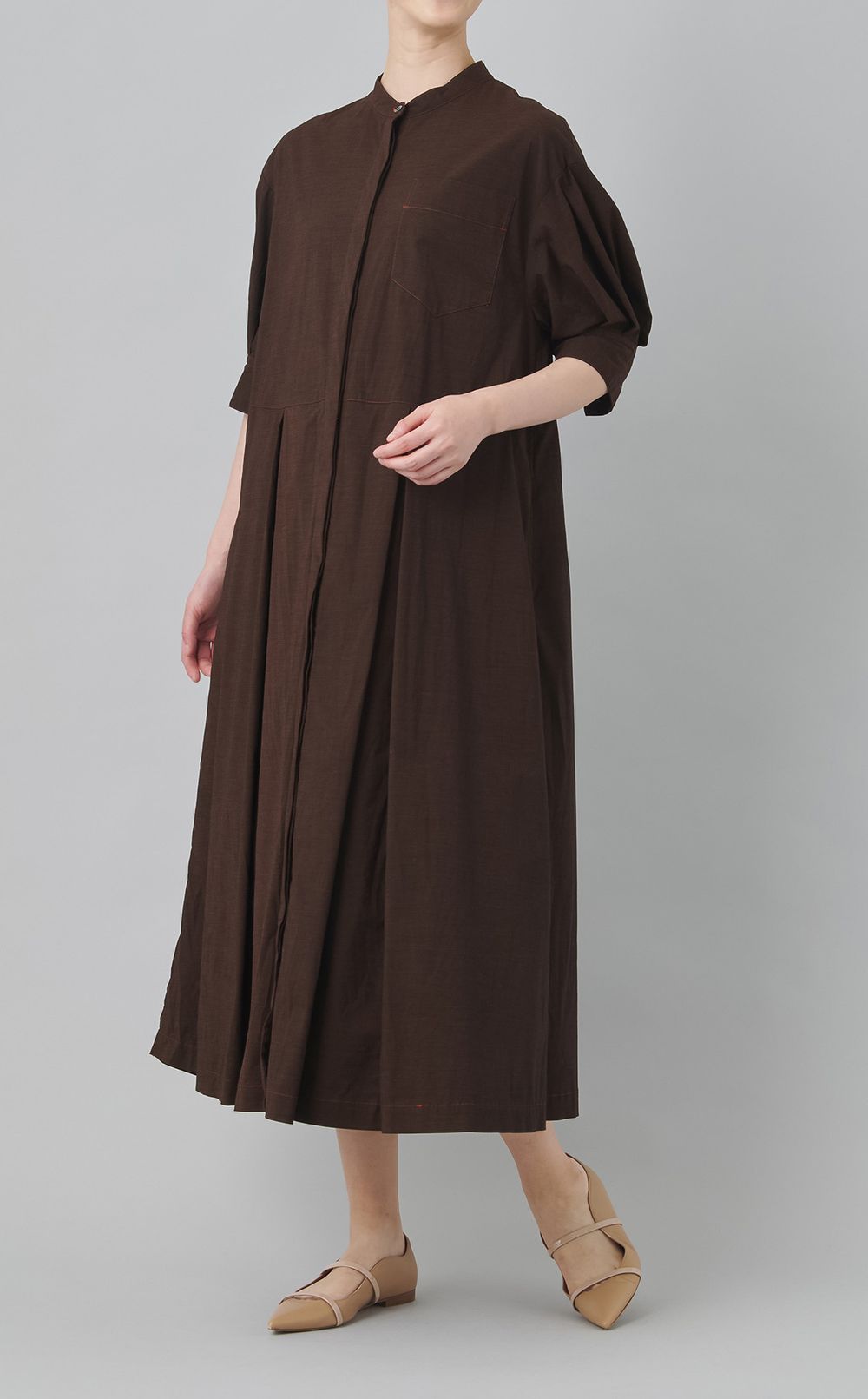 【reADdress】ストレッチブロードシャツワンピース