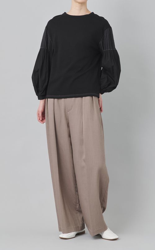 【reADdress】パフスリーブコンビカットソー