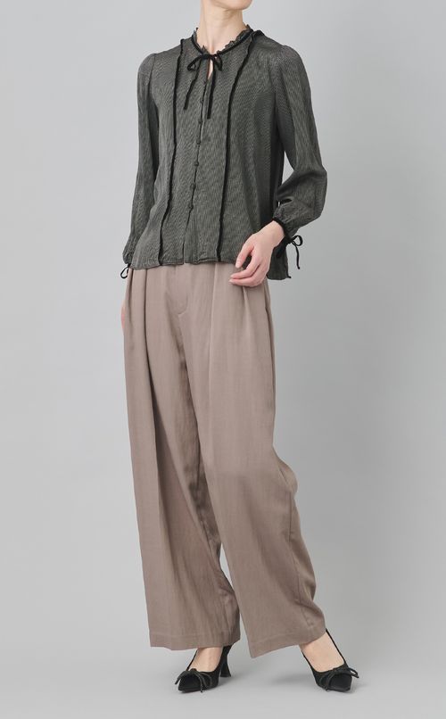 【reADdress】千鳥格子リボンブラウス