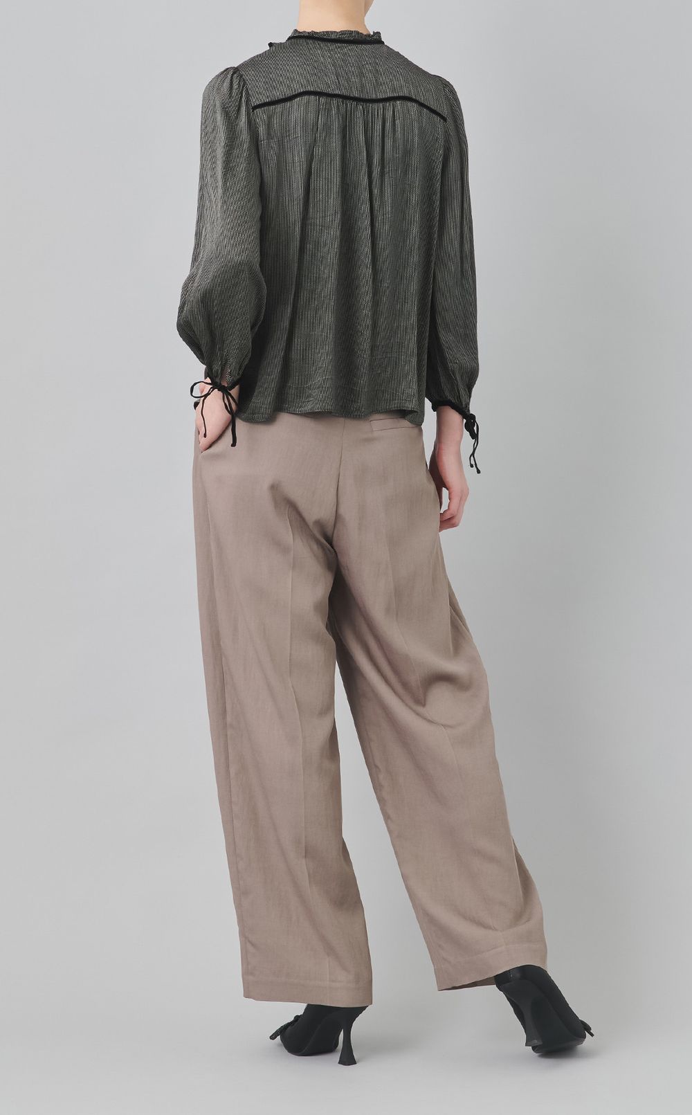 【reADdress】千鳥格子リボンブラウス