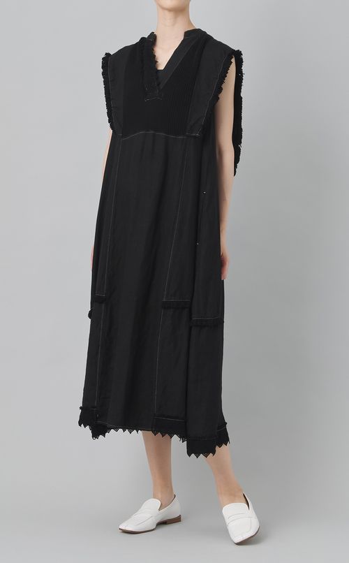 【reADdress】フレンチスリーブリネンワンピース