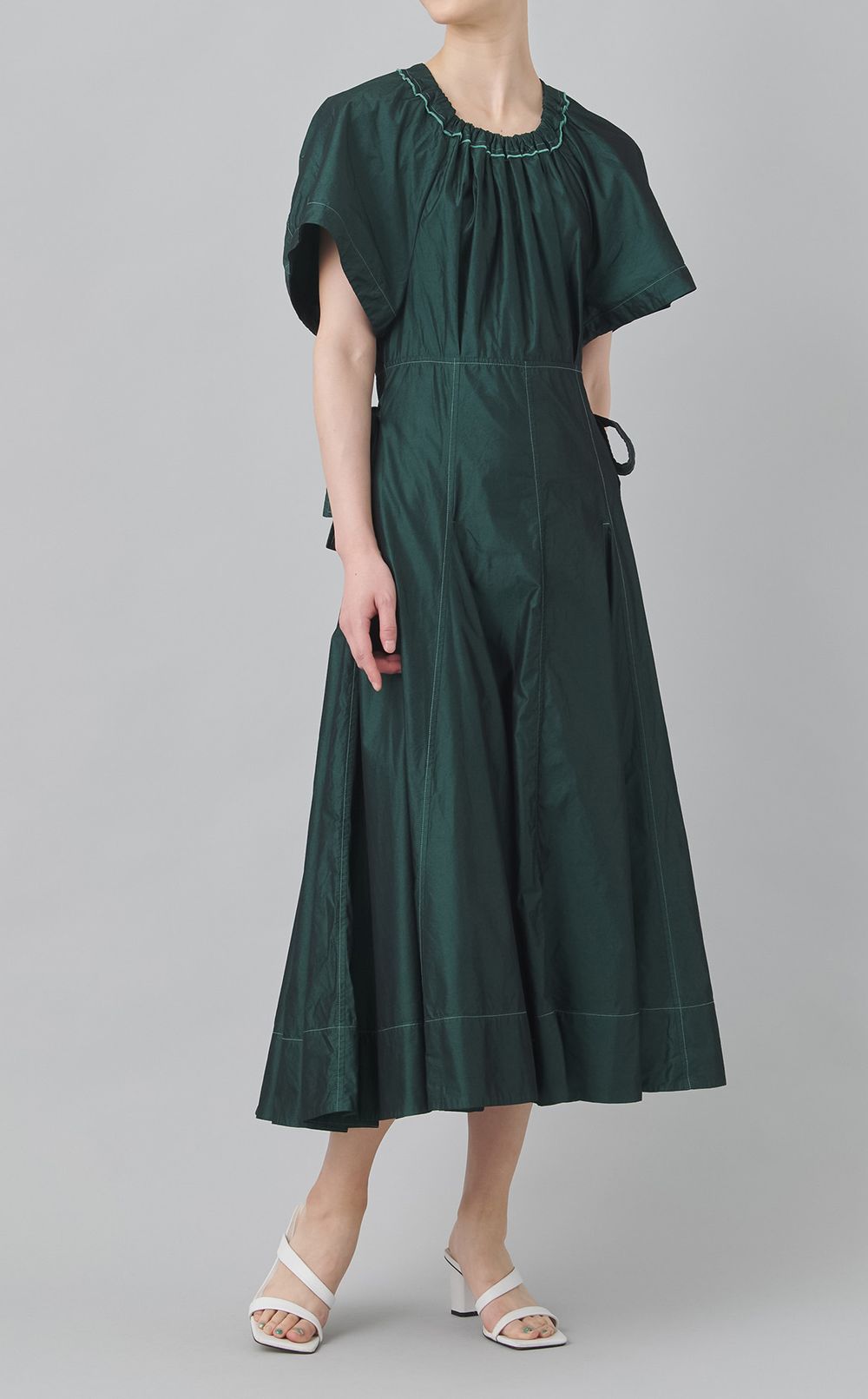 【reADdress】コットンポプリンショートスリーブドレス