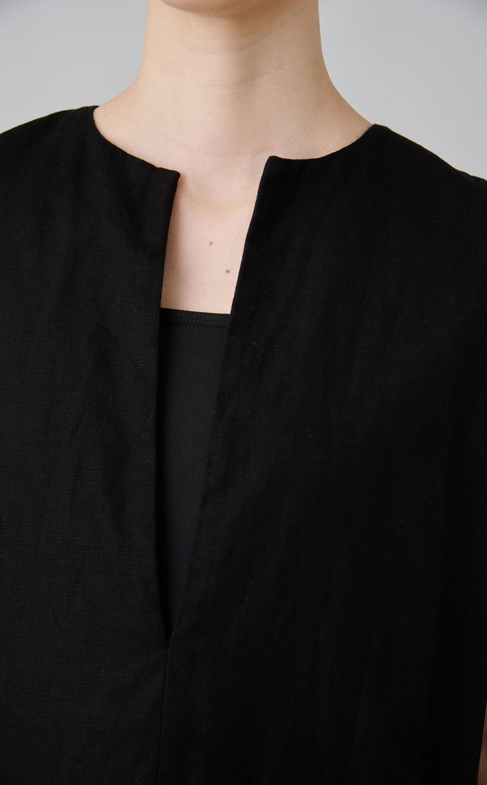 【reADdress】コットンリネンノースリーブワンピース