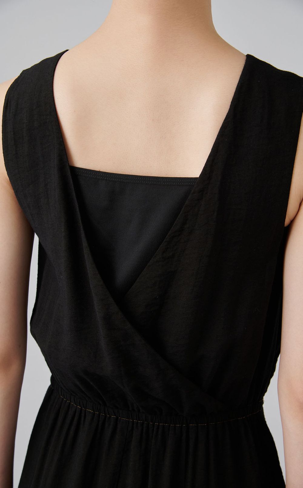 【reADdress】ウエストリボンノースリーブワンピース