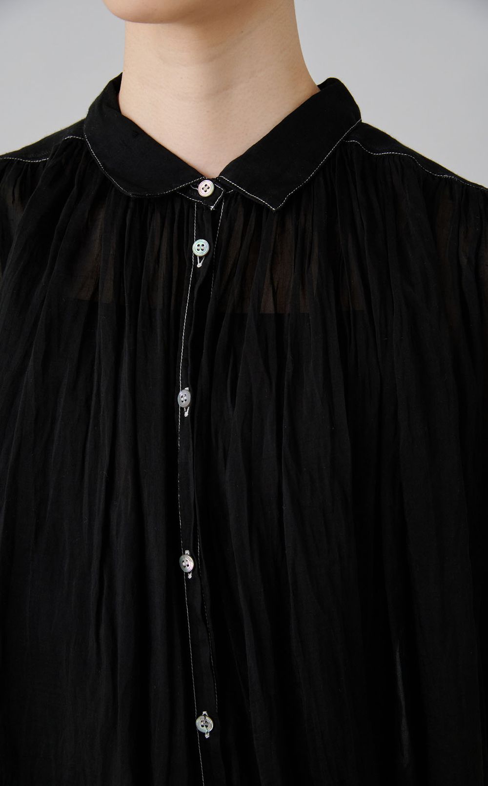 【reADdress】ボイルギャザーブラウス