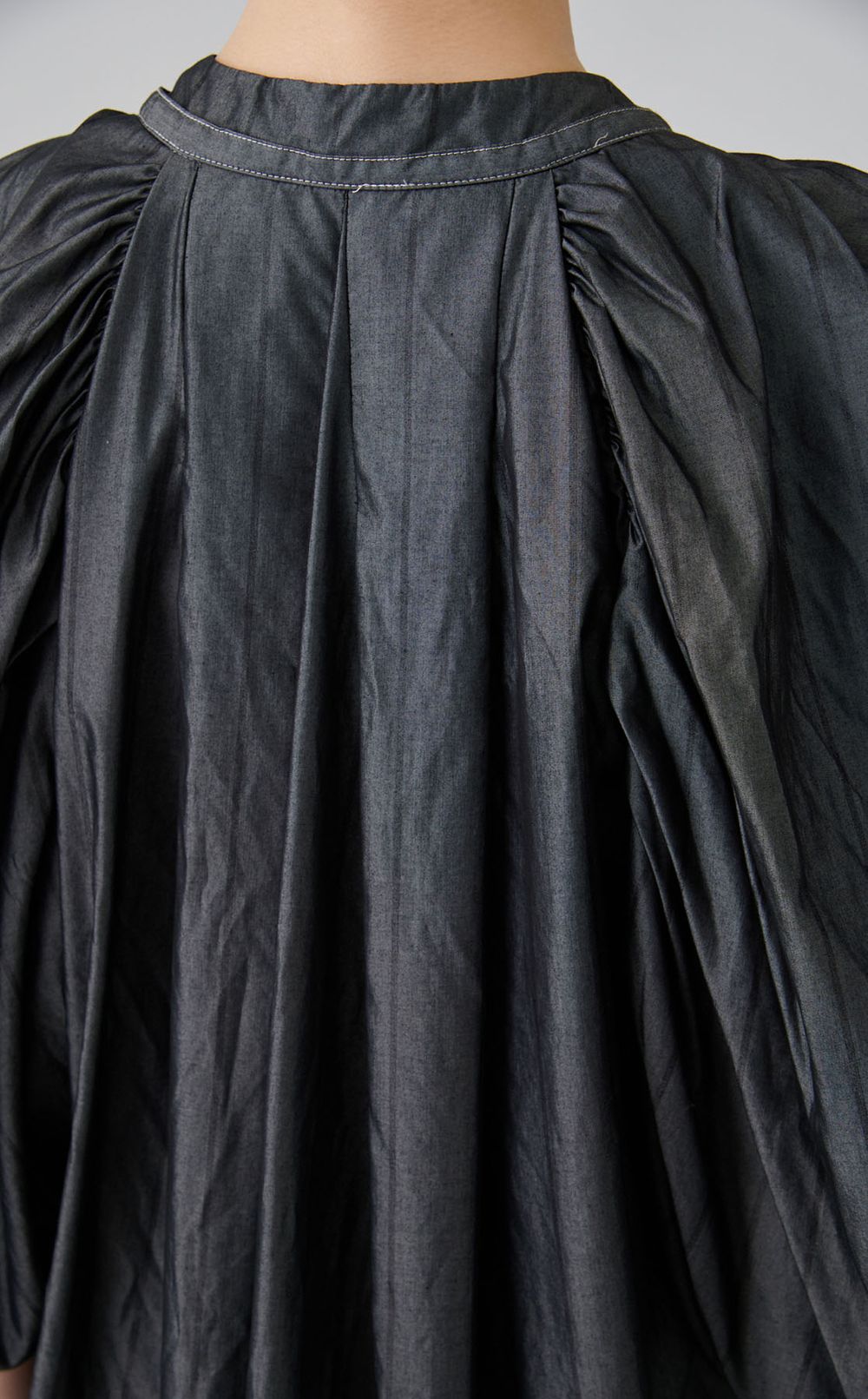 【reADdress】パフスリーブストライプブラウス