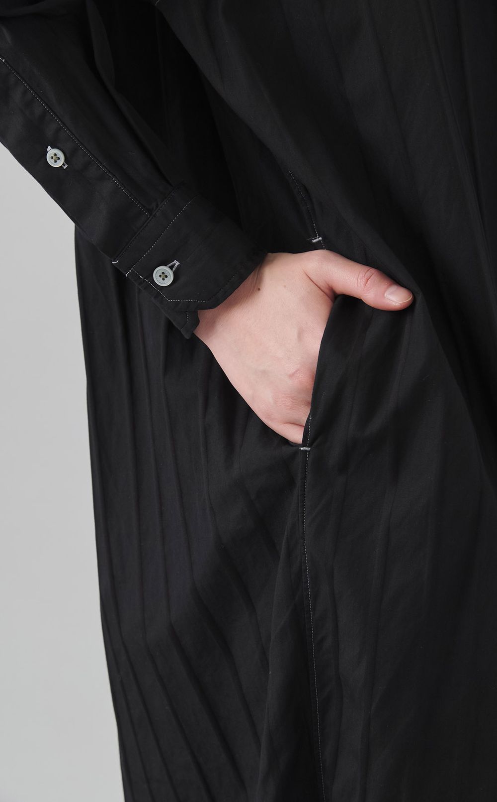 【reADdress】ストライプロングシャツワンピース