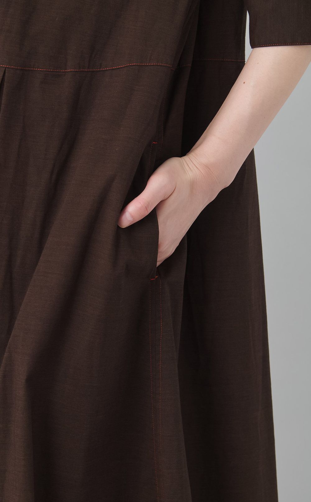 【reADdress】ストレッチブロードシャツワンピース