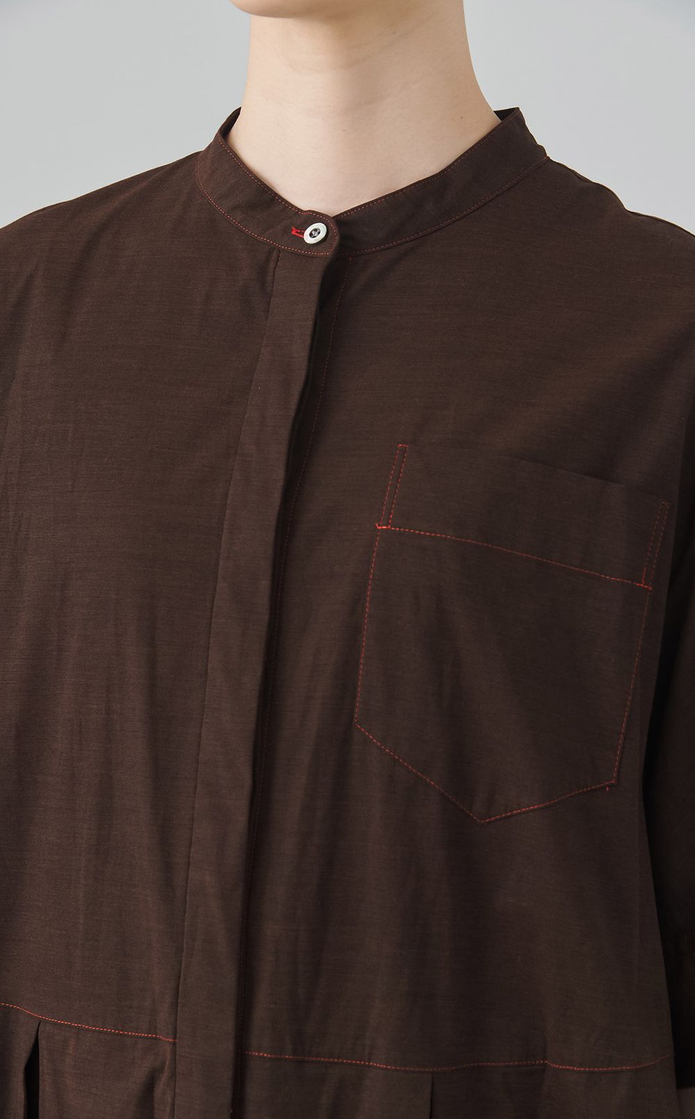 【reADdress】ストレッチブロードシャツワンピース