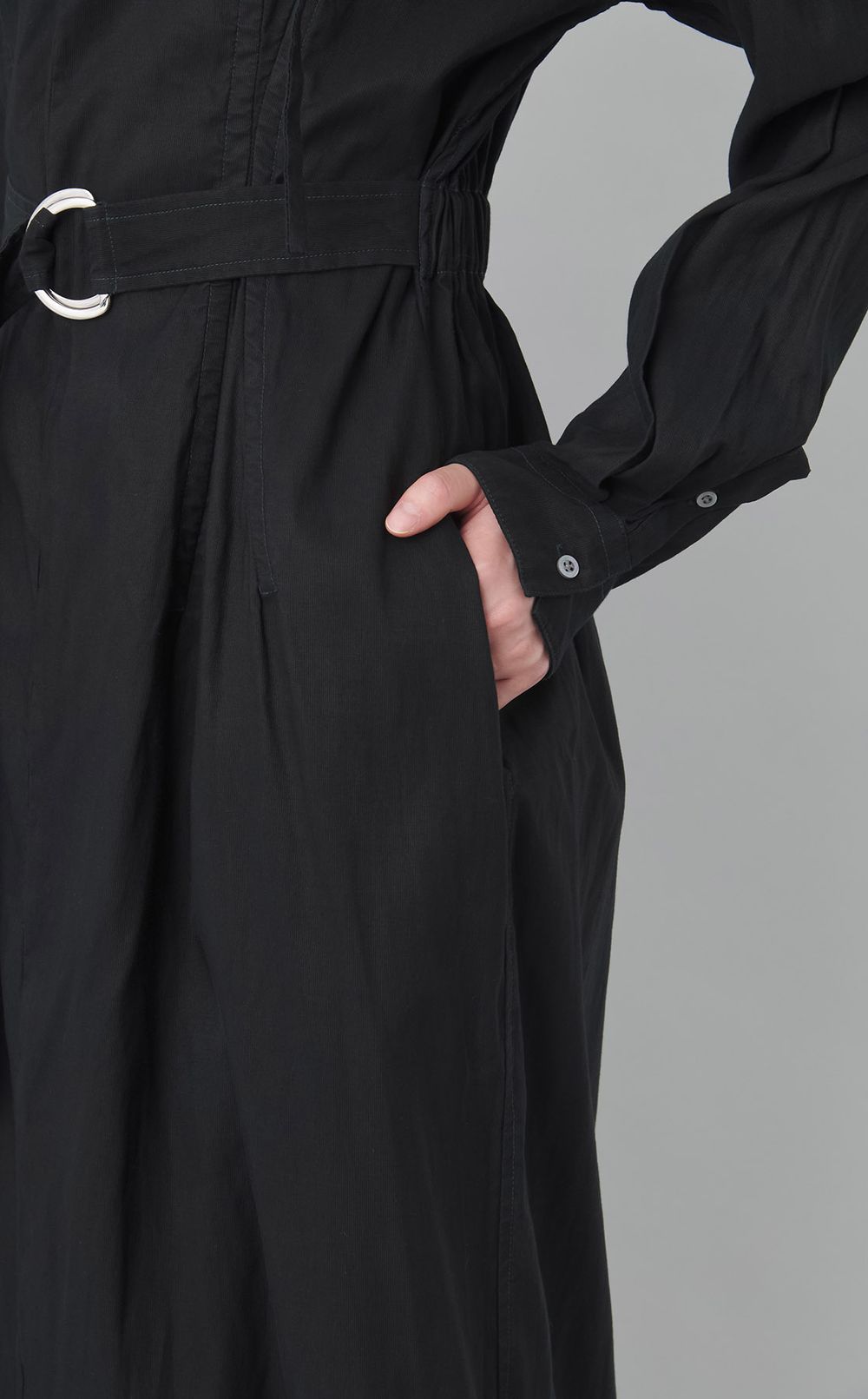 【reADdress】ギャザー入りツイルワンピース