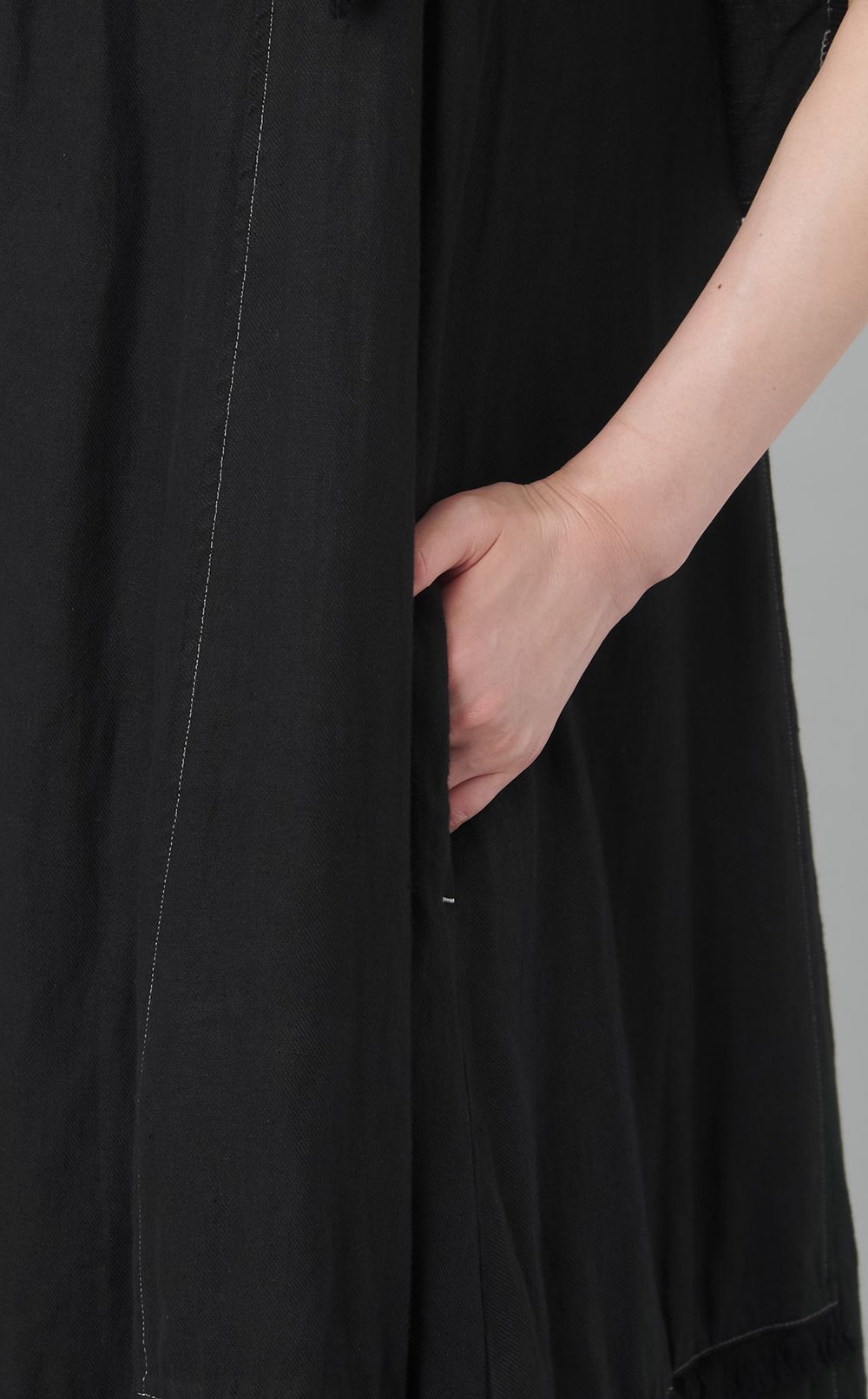 【reADdress】フレンチスリーブリネンワンピース