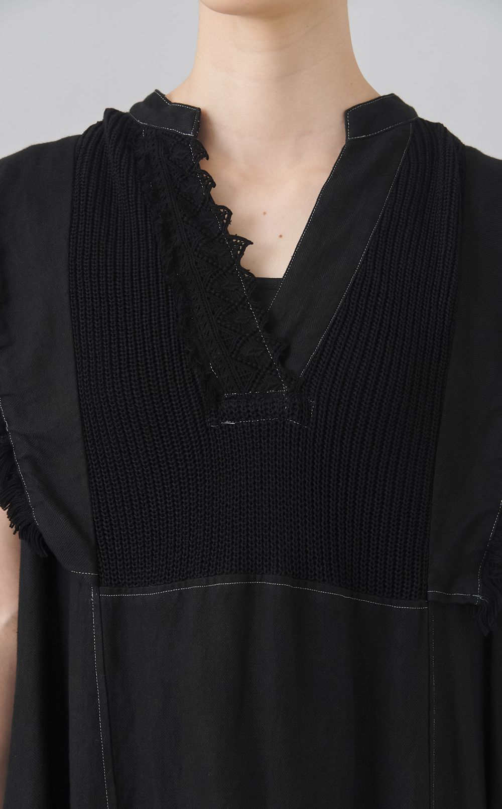 【reADdress】フレンチスリーブリネンワンピース