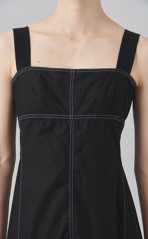 【reADdress】コットンストラップロングドレス