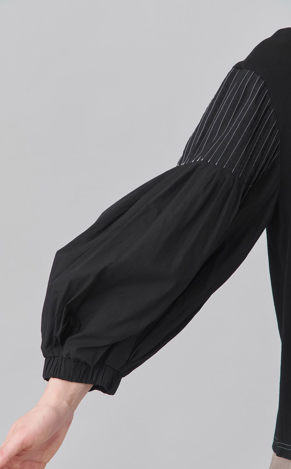 【reADdress】パフスリーブコンビカットソー