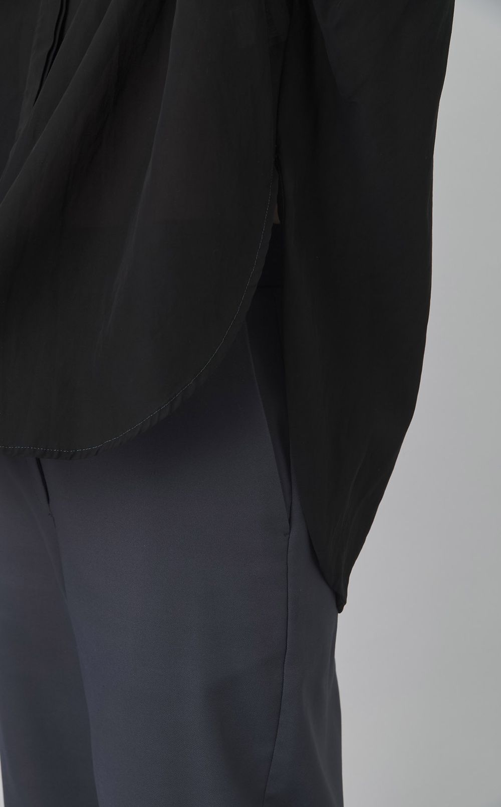 【reADdress】コットン混シースルーシャツ