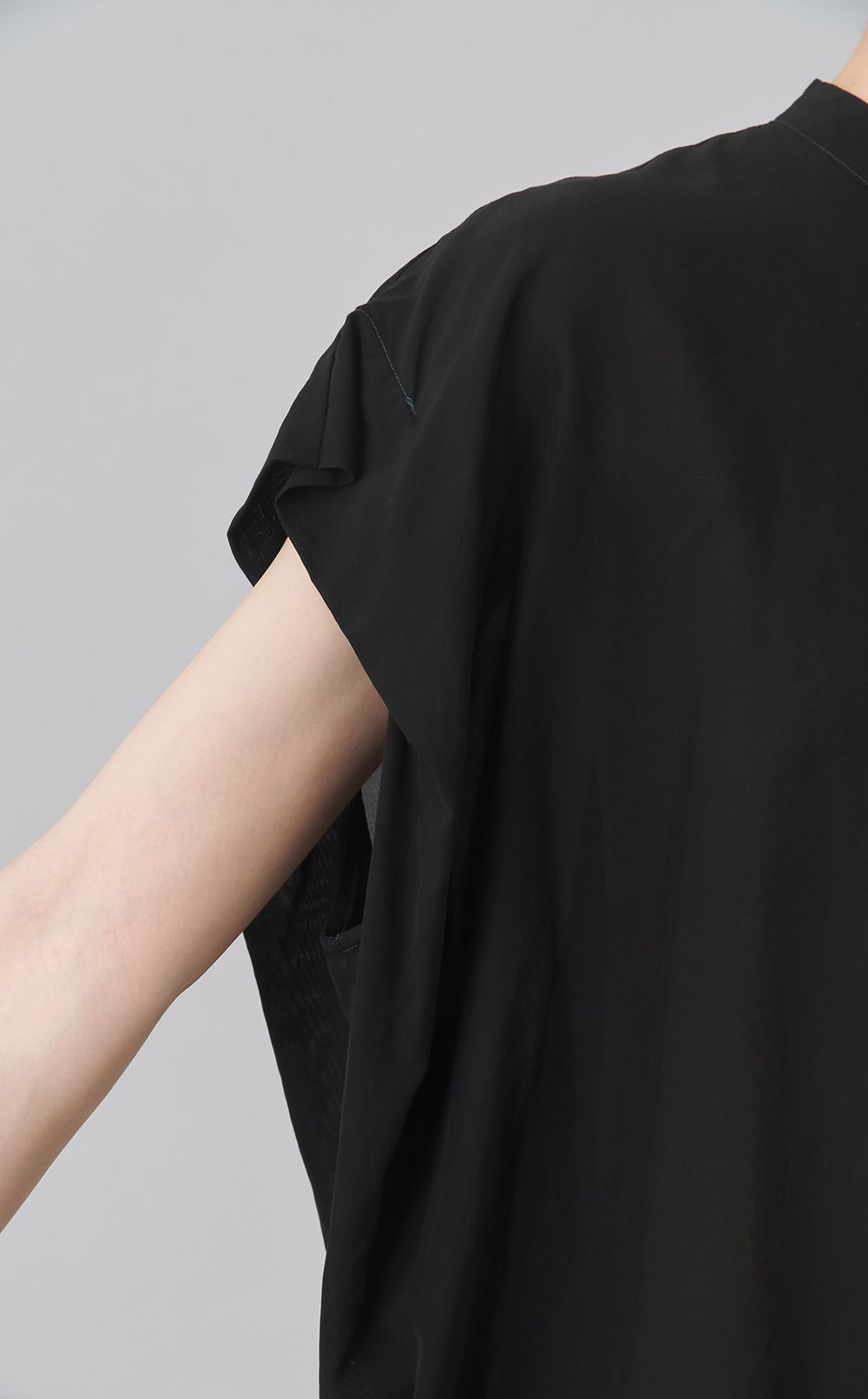 【reADdress】コットン混シースルーシャツ