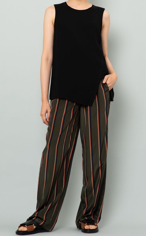 マルチストライプイージーパンツ