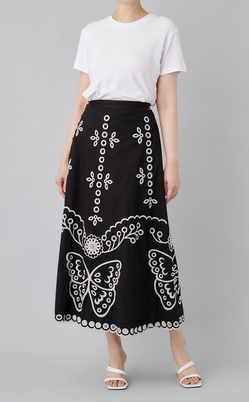 【reADdress】カット刺繍フレアスカート