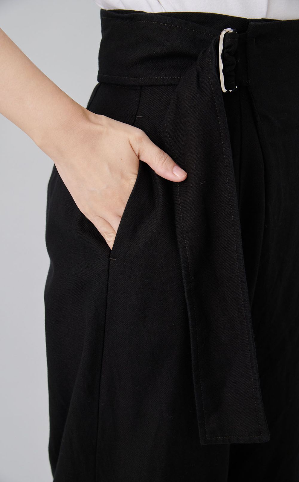 【reADdress】コットンリネンラップパンツ