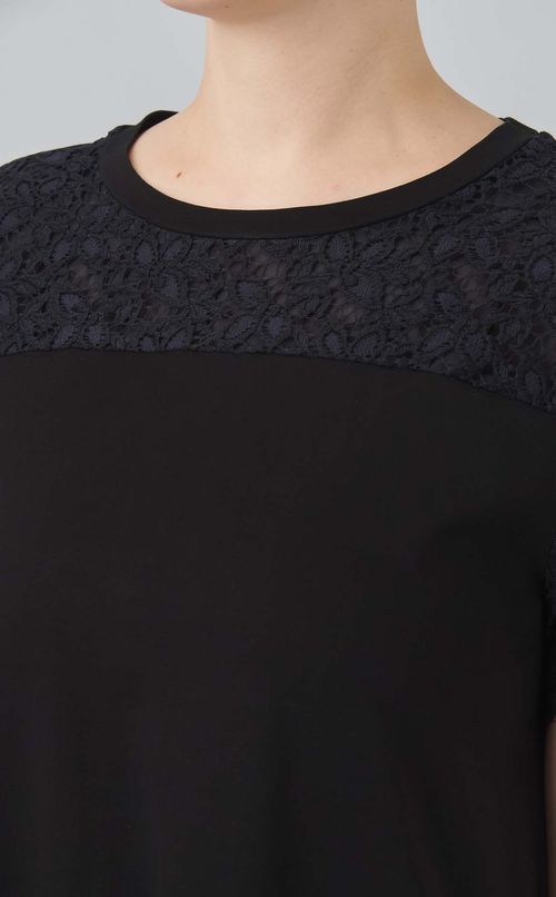 【reADdress】レース切替フレアワンピース