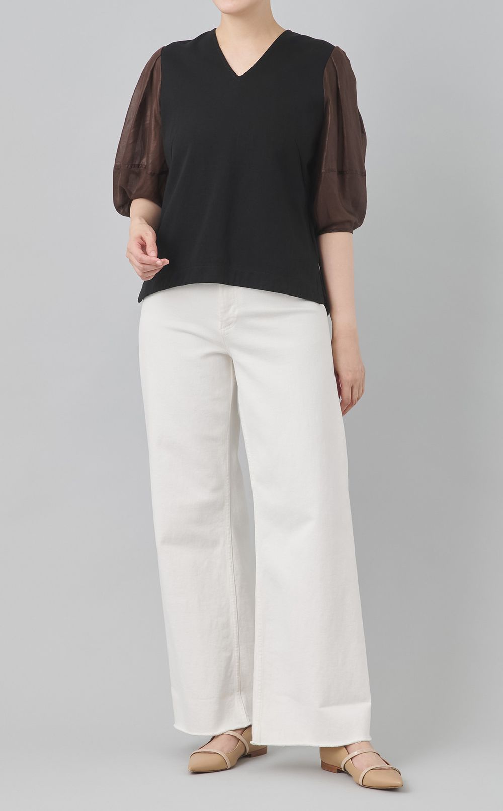 【reADdress】シアーバルーンスリーブカットソー