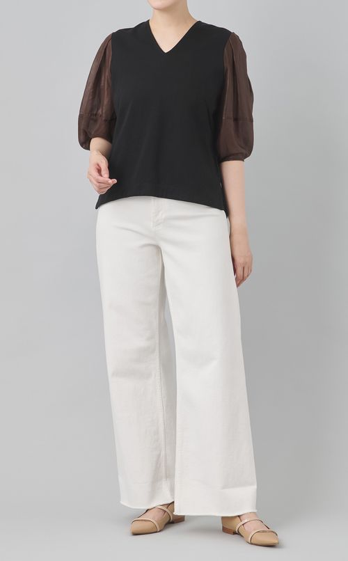 【reADdress】シアーバルーンスリーブカットソー