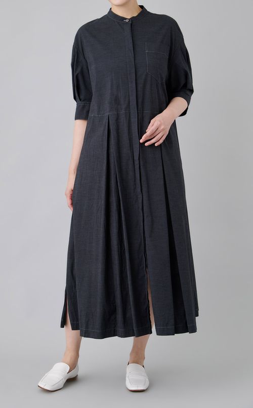 【reADdress】ストレッチブロードシャツワンピース