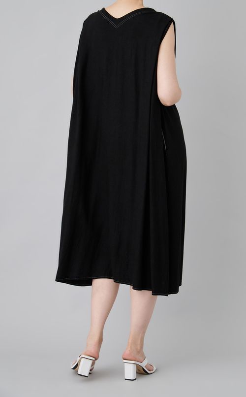 【reADdress】リネン混ペイズリータックワンピース