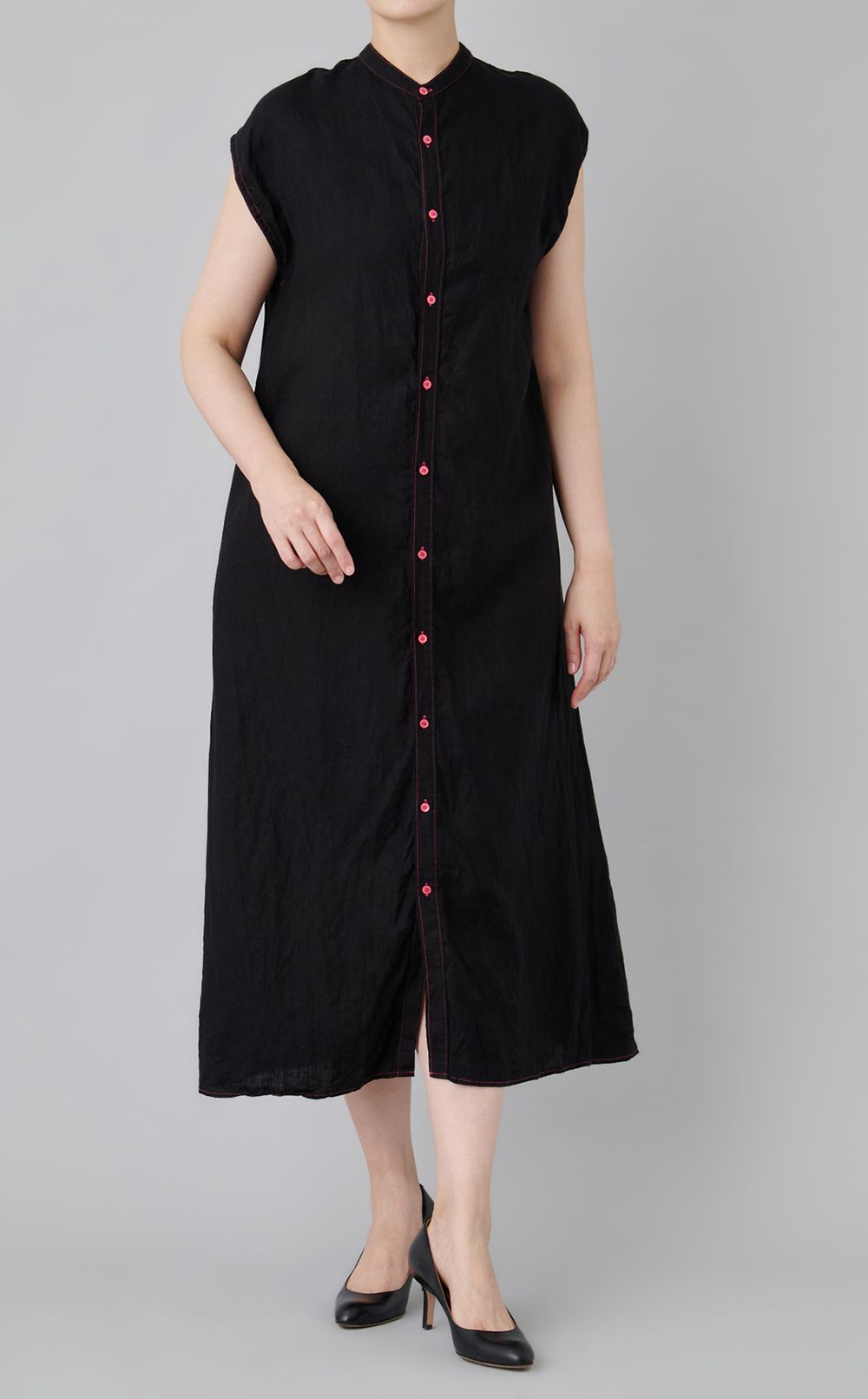 【reADdress】リネンフレンチスリーブワンピース