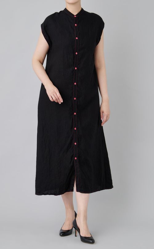 【reADdress】リネンフレンチスリーブワンピース