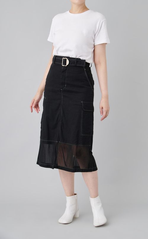 【reADdress】シアーレイヤードミリタリースカート