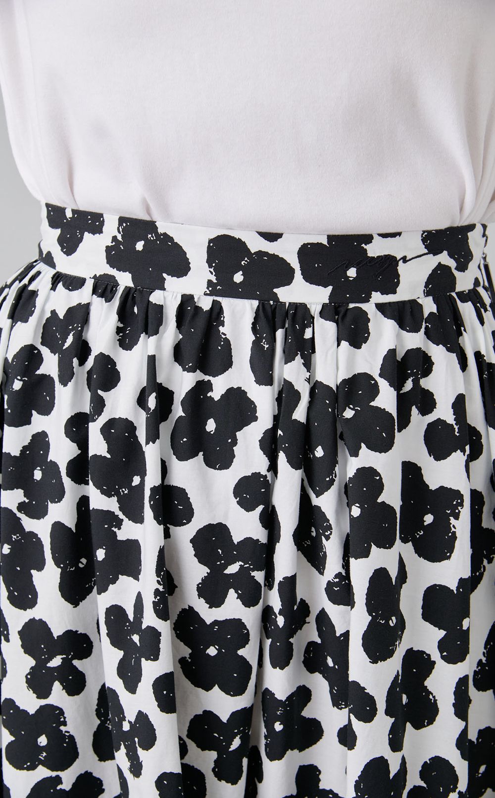フラワープリントポプリンタックスカート