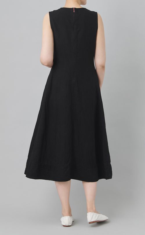 【reADdress】Vネックリネンノースリーブワンピース