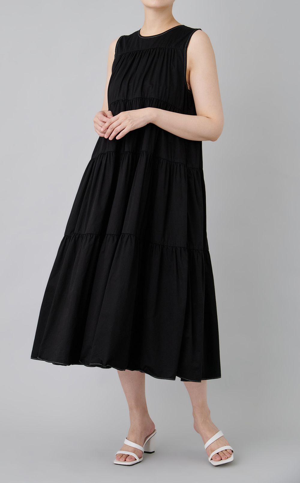 【reADdress】ノースリーブティアードワンピース