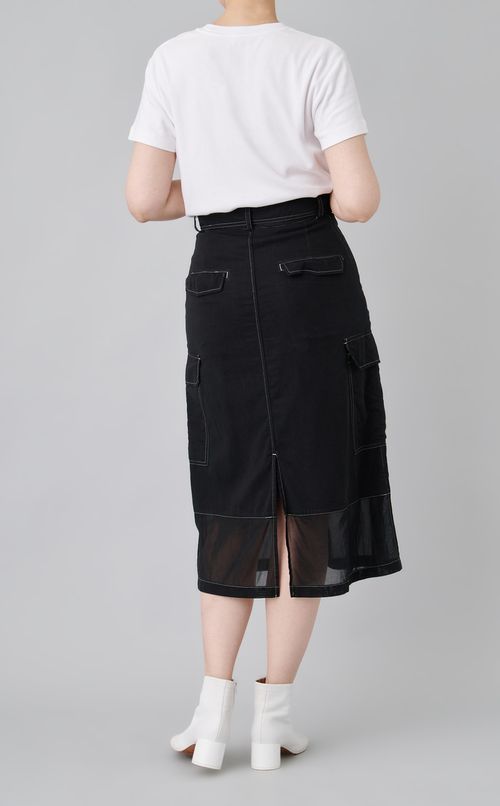 【reADdress】シアーレイヤードミリタリースカート