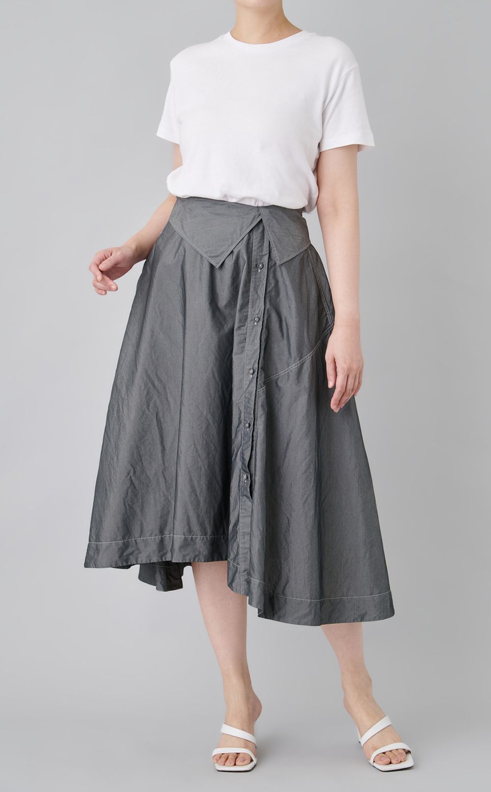 【reADdress】コットンポプリンミディスカート