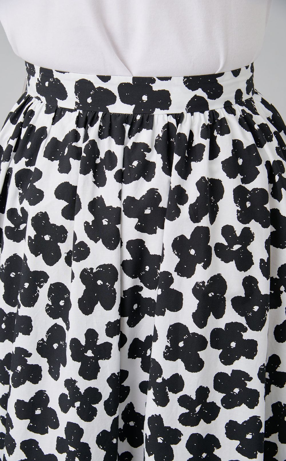 フラワープリントポプリンタックスカート