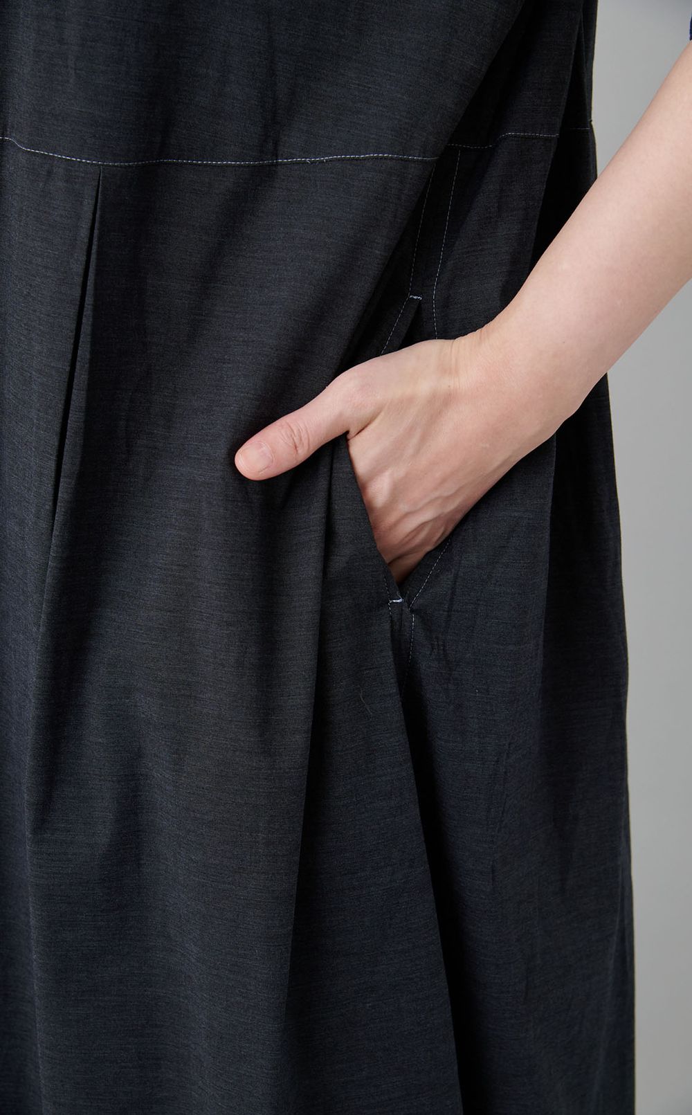 【reADdress】ストレッチブロードシャツワンピース