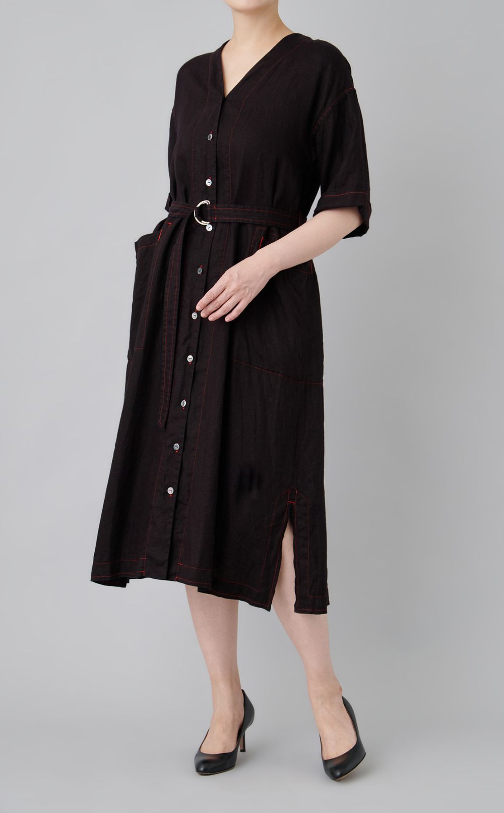 【reADdress】リネンAラインワンピース