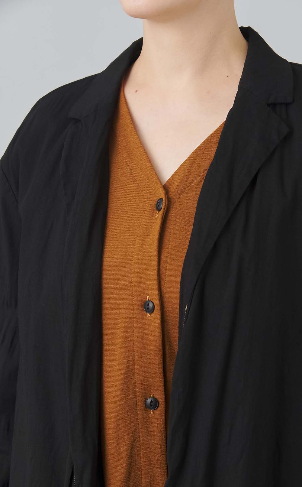 【reADdress】リネン混テーラードガウンコート