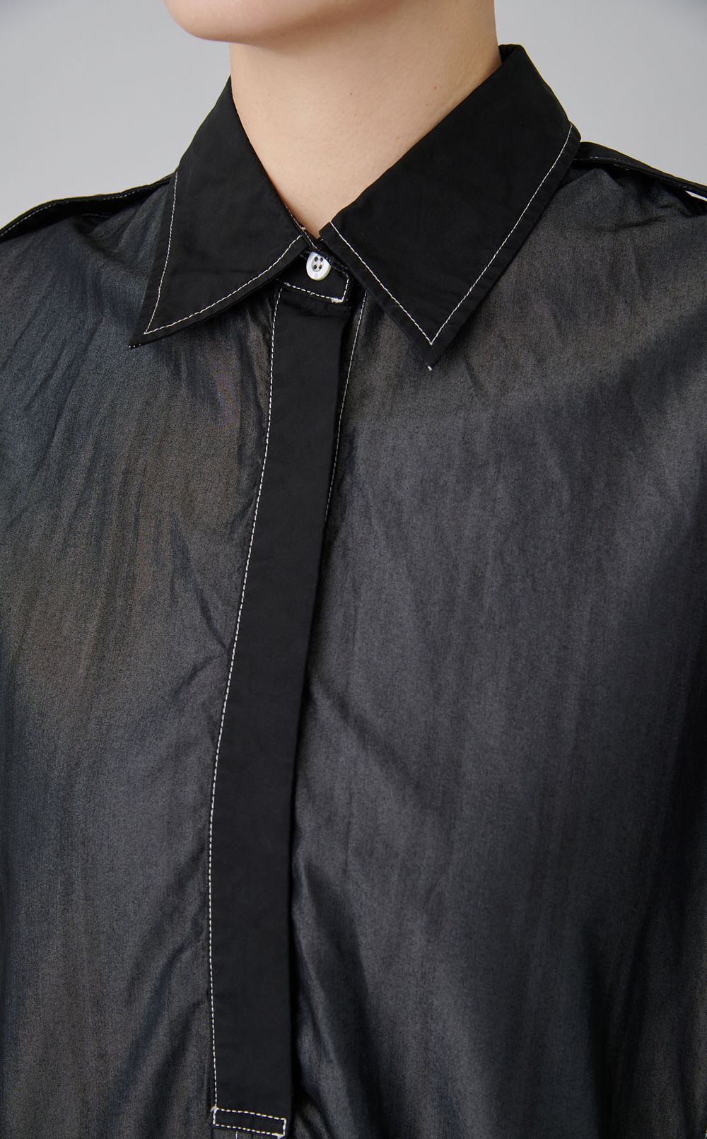 【reADdress】ストライプロングシャツブラウス