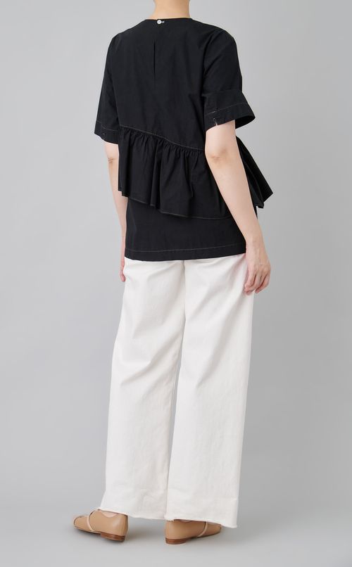 【reADdress】アシンメトリーラッフルTブラウス