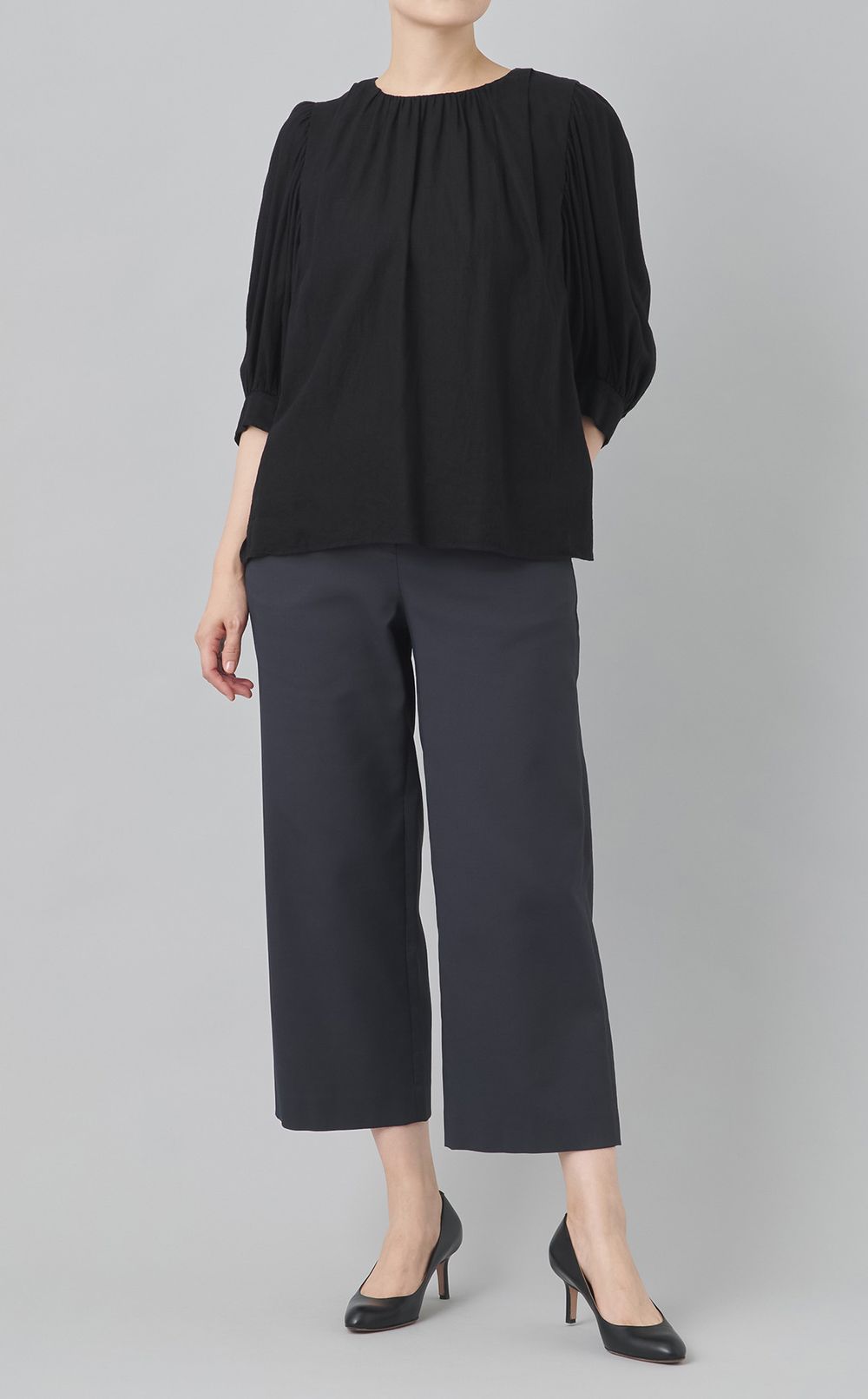 【reADdress】リネンストレッチブラウス