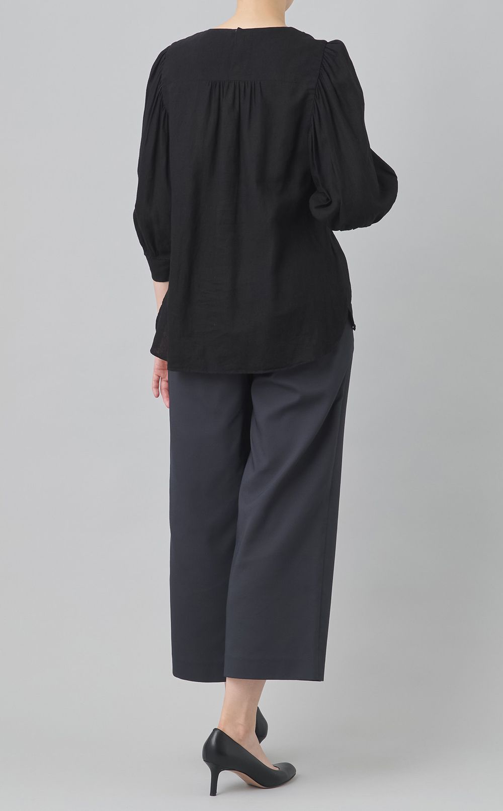 【reADdress】リネンストレッチブラウス